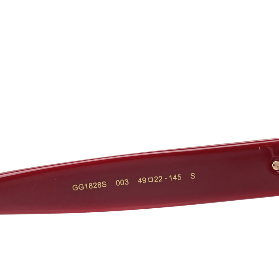 Gucci Acetate Round Sunglasses GG1828S  Burgundy Image 7