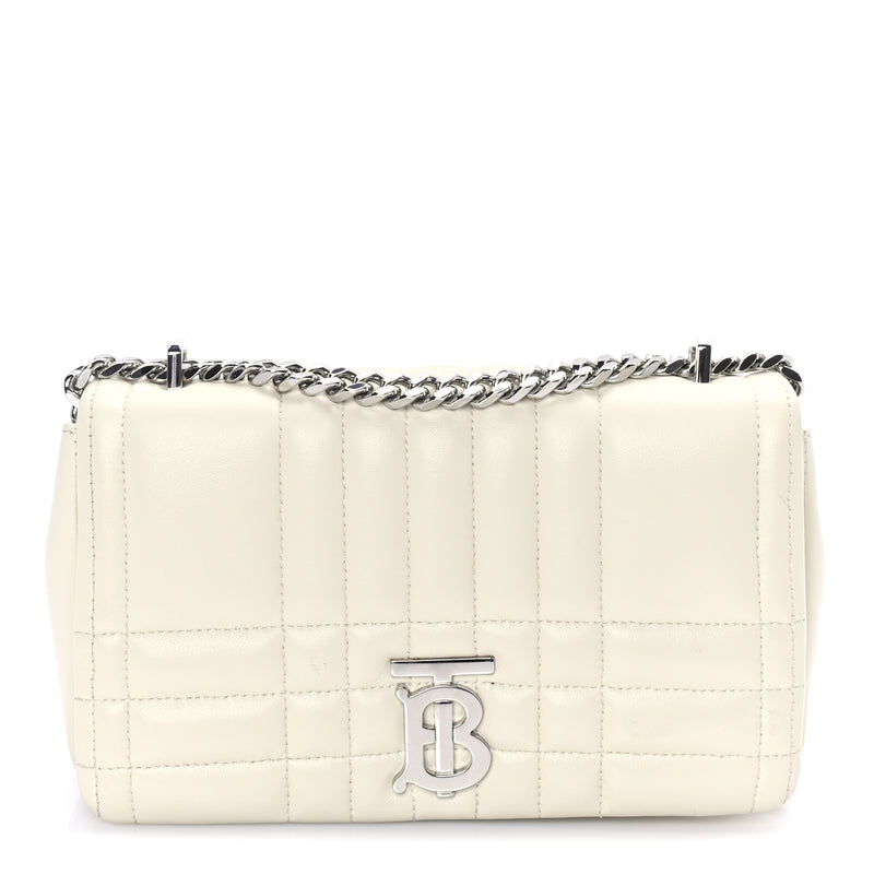  Burberry Lambskin Quilted Small Lola Bag Pale Vanilla
