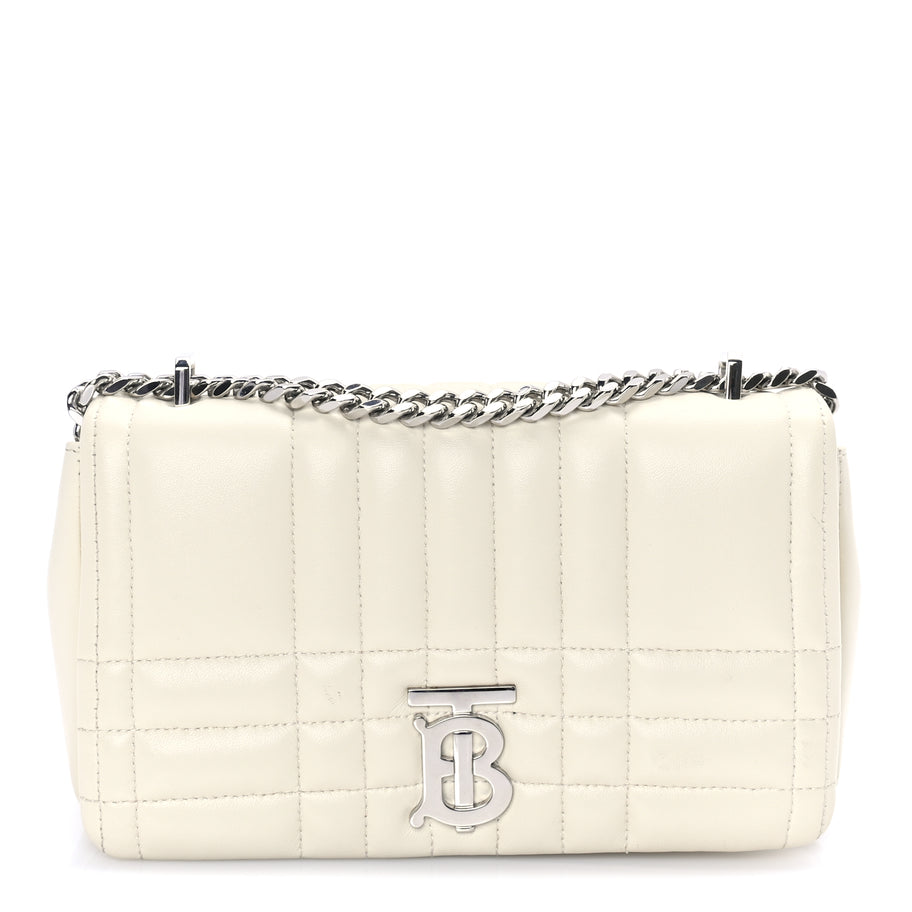 Burberry Lambskin Quilted Small Lola Bag Pale Vanilla Image 1