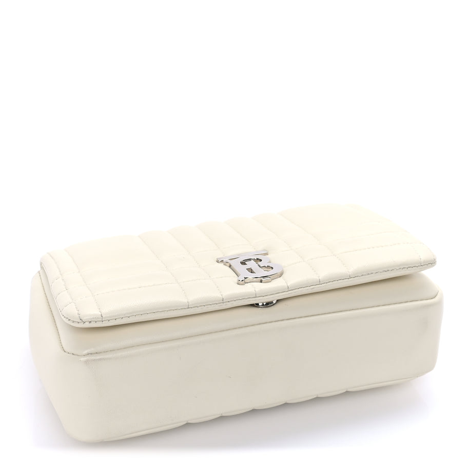 Burberry Lambskin Quilted Small Lola Bag Pale Vanilla Image 3