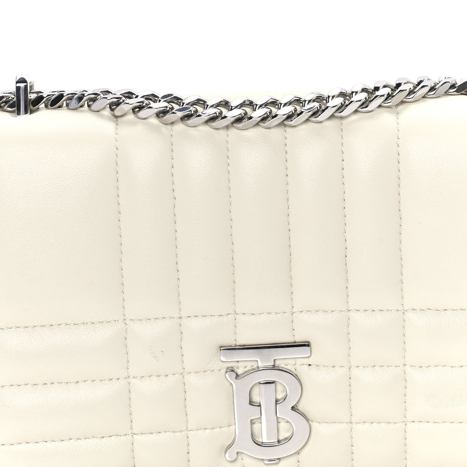 Burberry Lambskin Quilted Small Lola Bag Pale Vanilla Image 6
