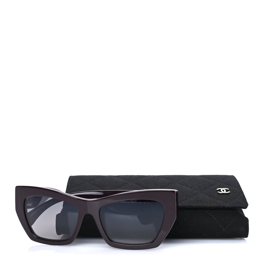 Chanel Acetate Cat Eye Sunglasses 5527 Purple Image 7