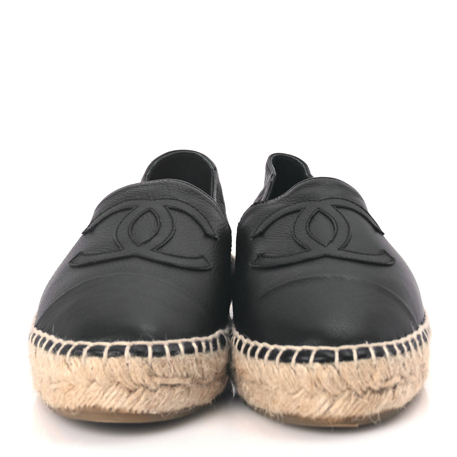 Chanel Calfskin CC Espadrilles Black Image 2