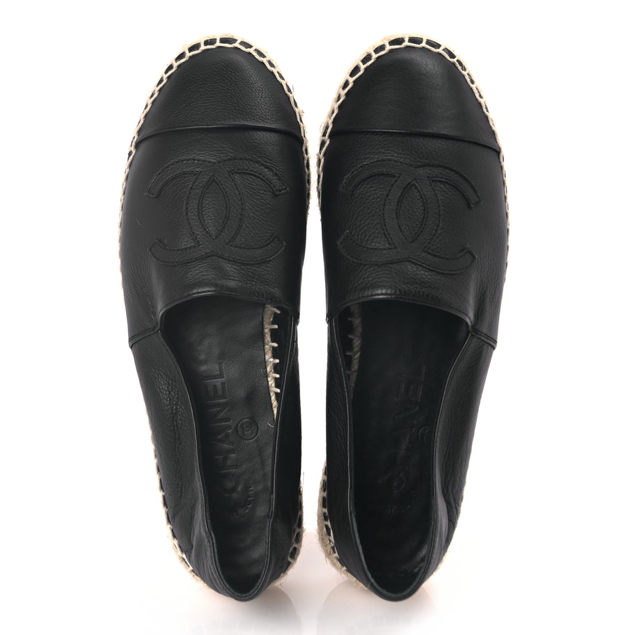 Chanel Calfskin CC Espadrilles Black Image 3