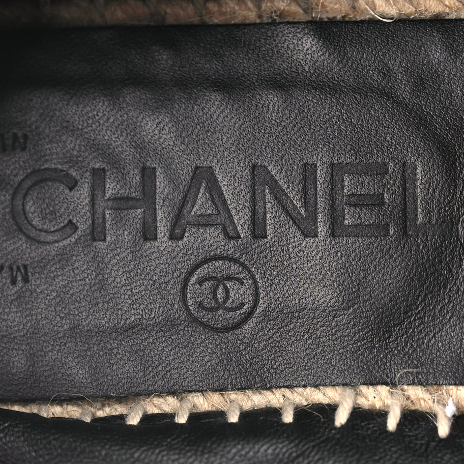 Chanel Calfskin CC Espadrilles Black Image 8