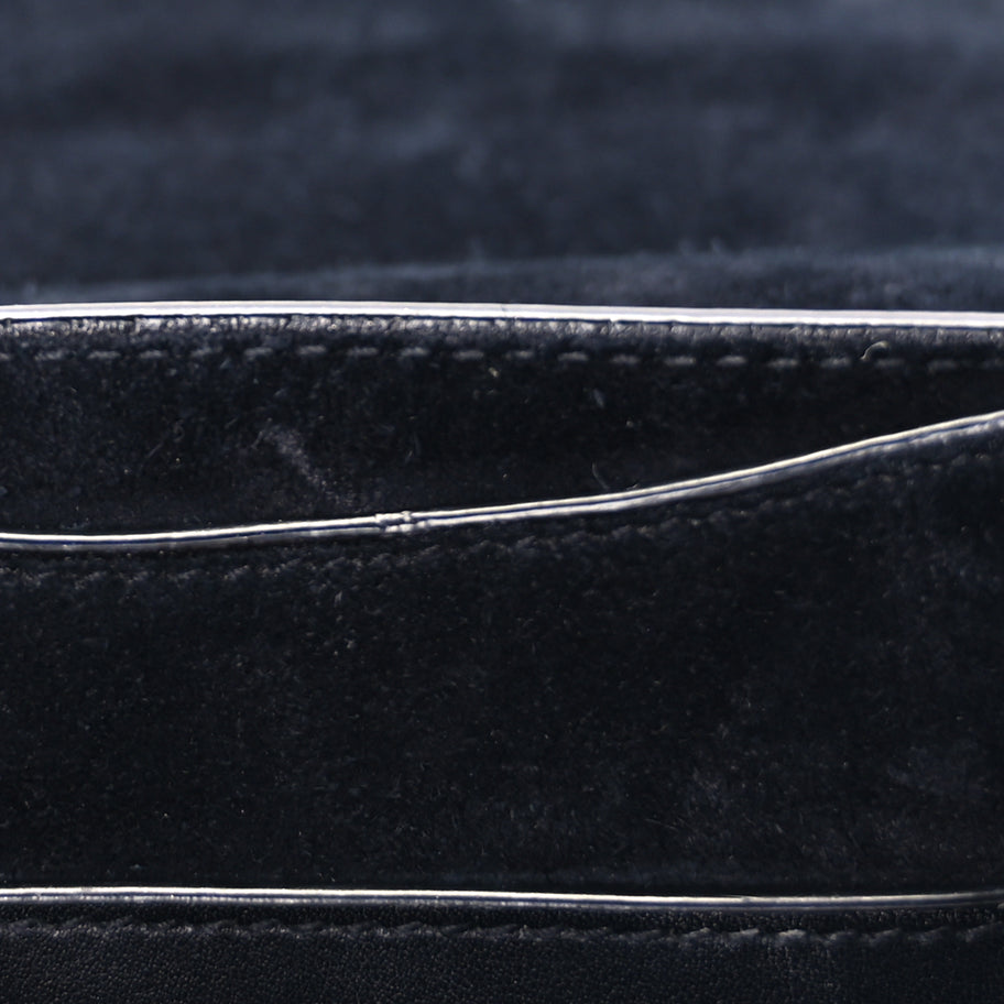 Saint Laurent Crocodile Embossed Calfskin Small Kaia Satchel Black Image 4