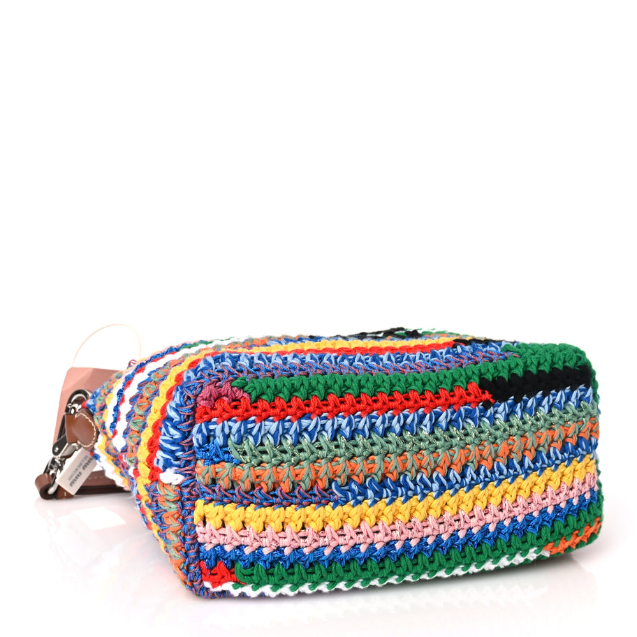 Miu Miu Fabric Crochet Pouch Multicolor Image 3