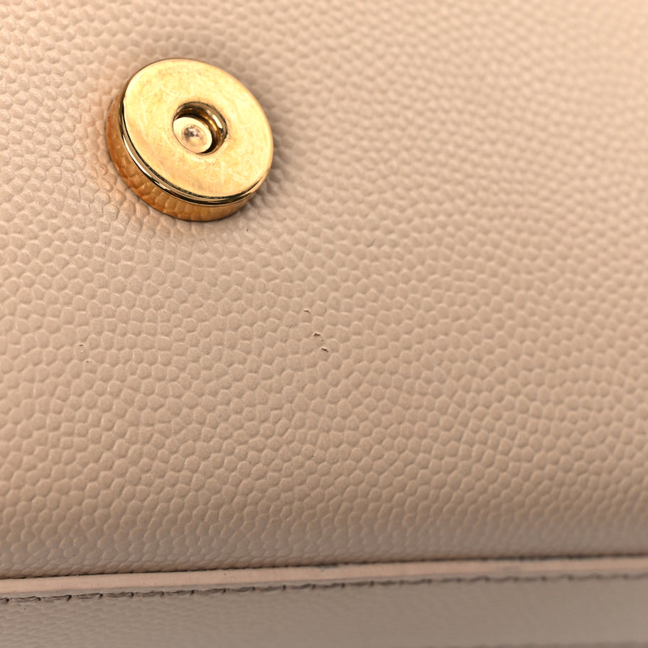 Saint Laurent Grain De Poudre Small Monogram Kate Satchel  Nude Powder Image 9