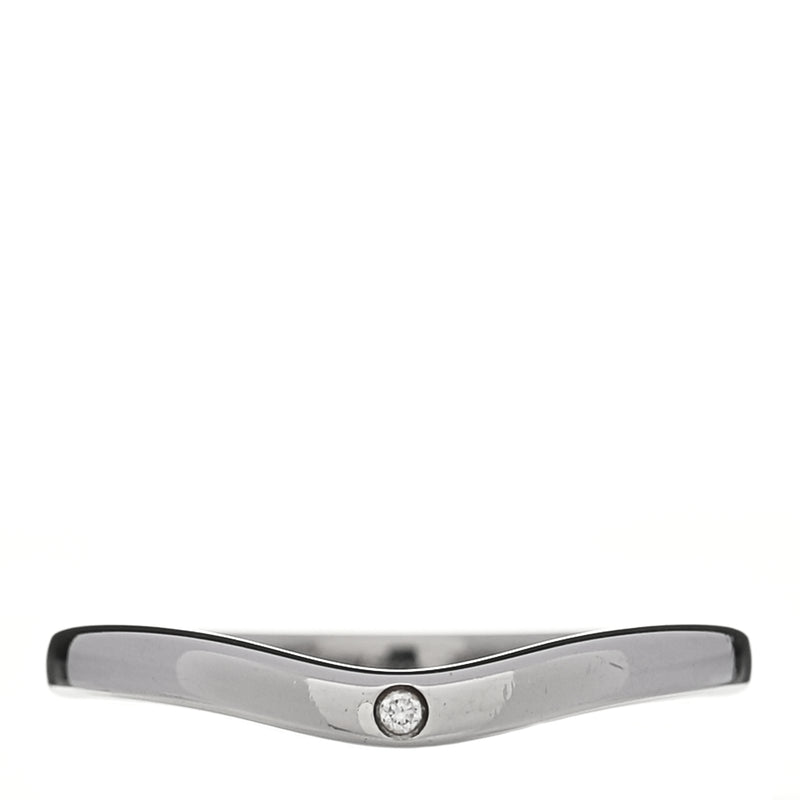  Cartier Platinum 3 Diamond Ballerine Wedding Band Ring 48 4.5