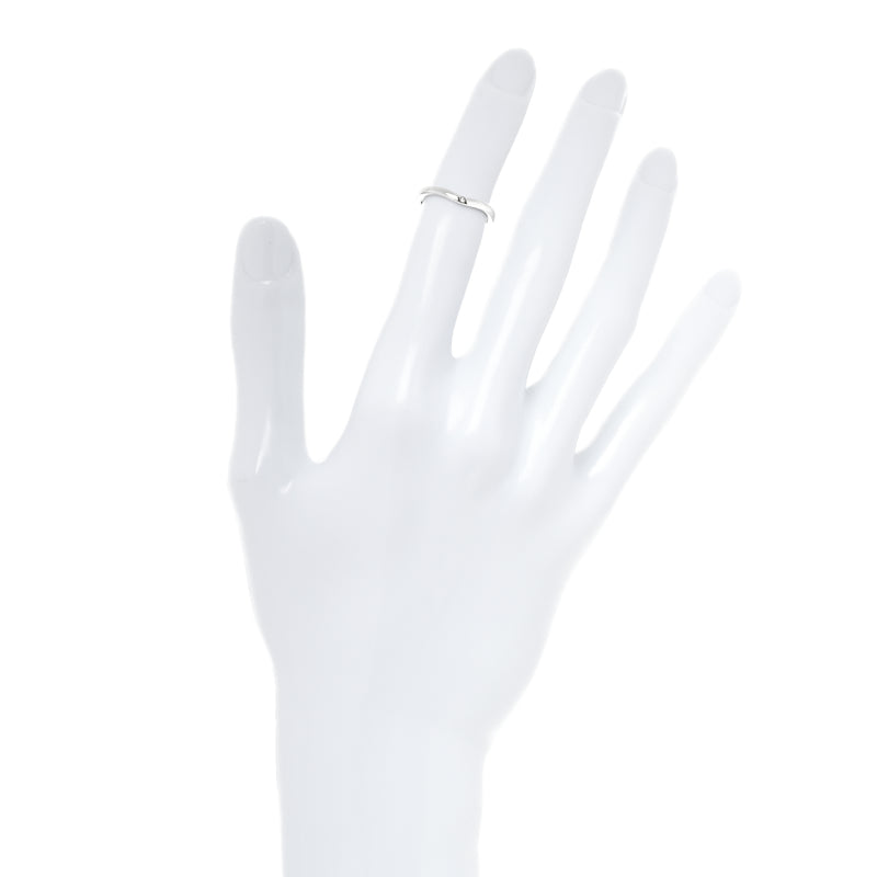  Cartier Platinum 3 Diamond Ballerine Wedding Band Ring 48 4.5
