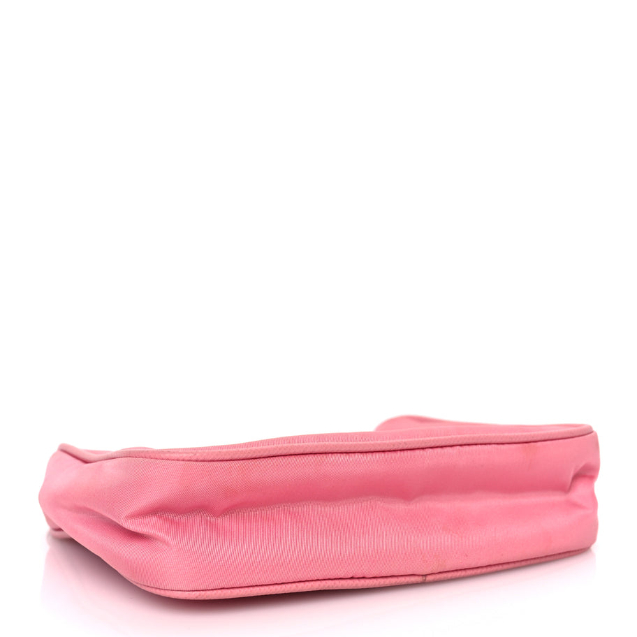 Prada Tessuto Nylon Saffiano Mini Re-Edition 2000 Shoulder Bag Begonia Image 3