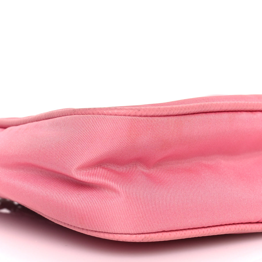 Prada Tessuto Nylon Saffiano Mini Re-Edition 2000 Shoulder Bag Begonia Image 7