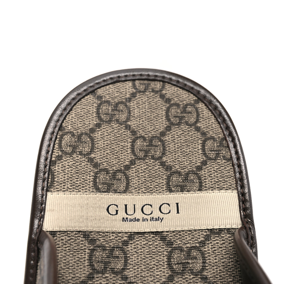 Gucci GG Supreme Monogram Granada Kid Mens Horsebit Lug Sole Mules 9.5 Beige Ebony New Acero Image 6