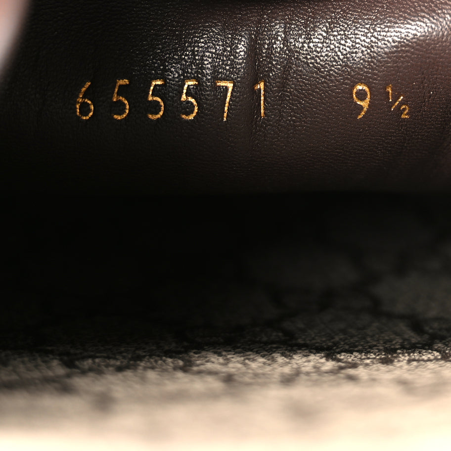 Gucci GG Supreme Monogram Granada Kid Mens Horsebit Lug Sole Mules 9.5 Beige Ebony New Acero Image 7