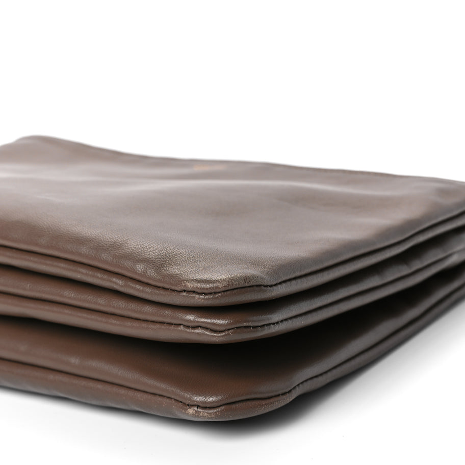 Celine Lambskin Large Trio Crossbody Bag Brown Image 9