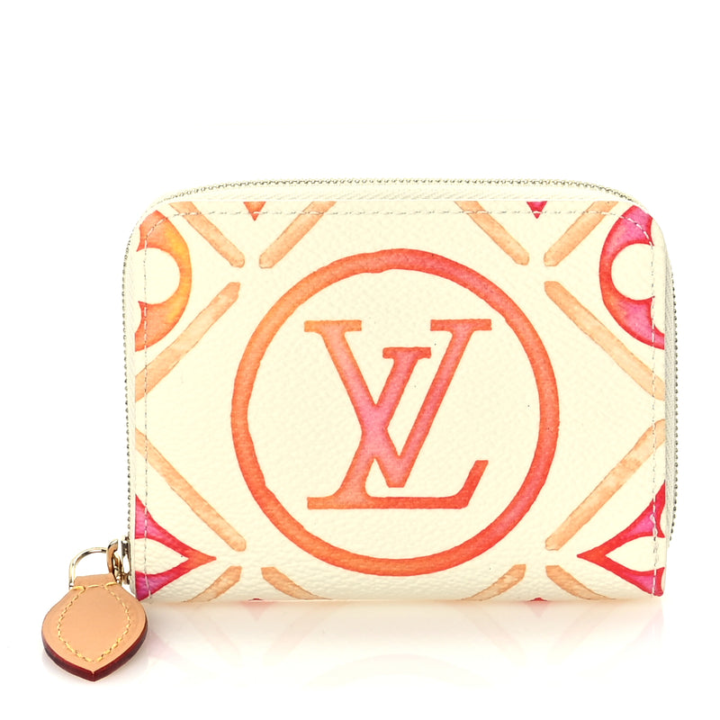 Louis Vuitton Monogram LV By The Pool Zippy Coin Purse Coral