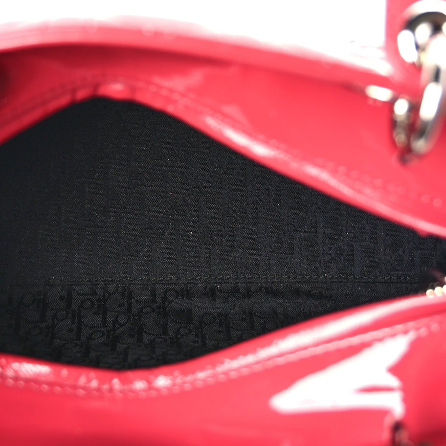 Christian Dior Patent Cannage Medium Lady Dior Fuchsia Image 4