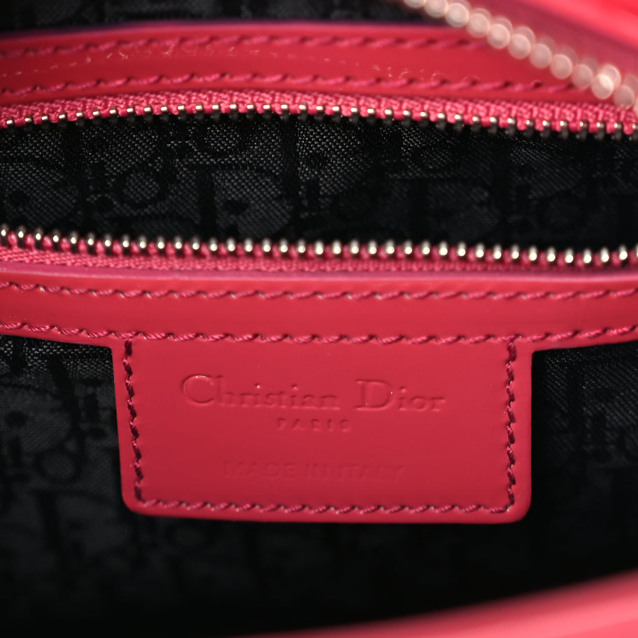 Christian Dior Patent Cannage Medium Lady Dior Fuchsia Image 5