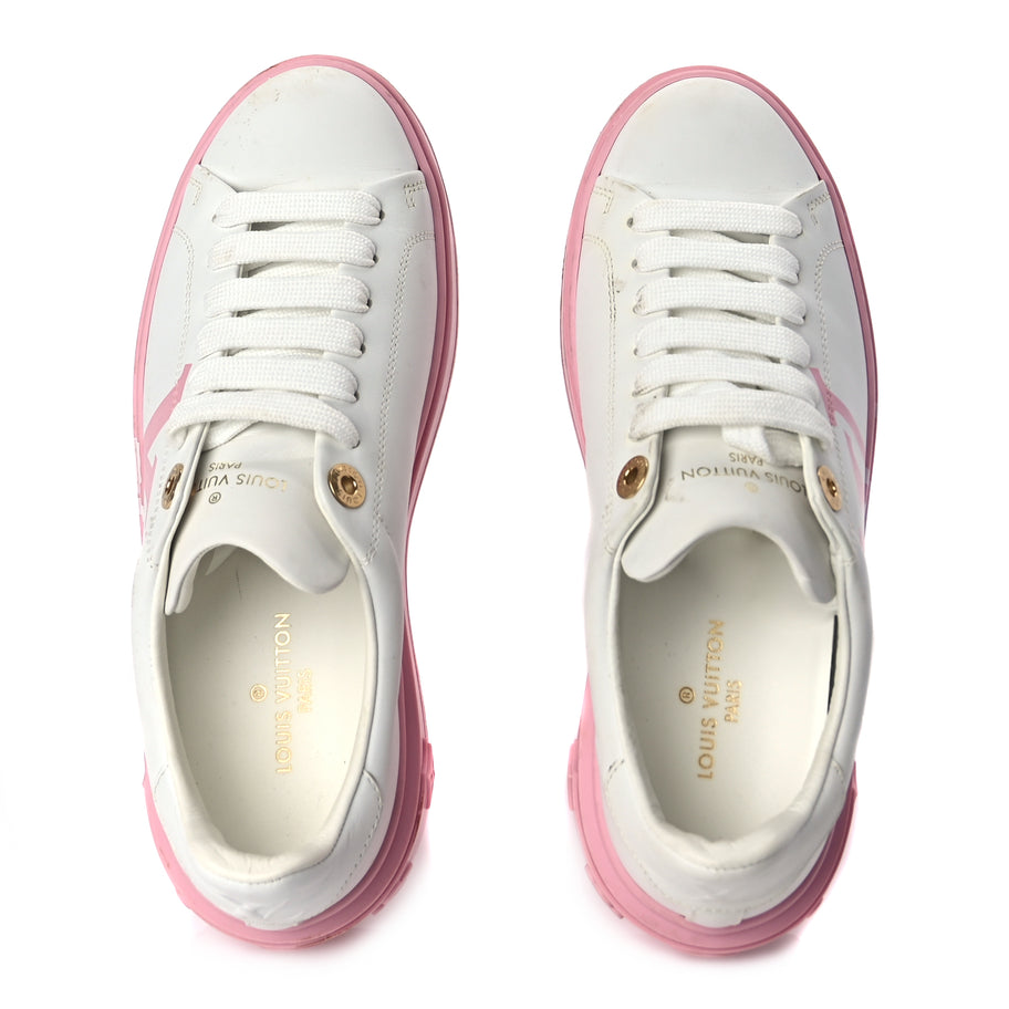 Louis Vuitton Monogram Time Out Sneakers 36 White Pink Image 6