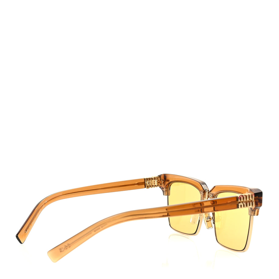 Miu Miu Acetate Square SMU10Z Sunglasses  Transparent Caramel Image 3