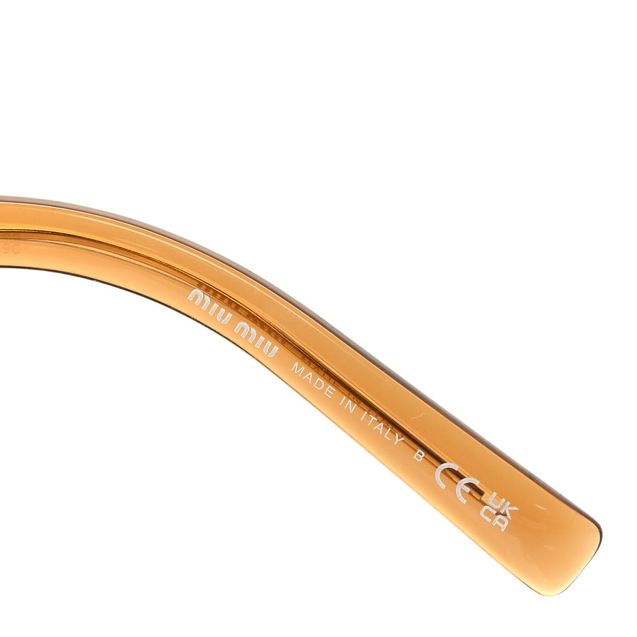 Miu Miu Acetate Square SMU10Z Sunglasses  Transparent Caramel Image 6