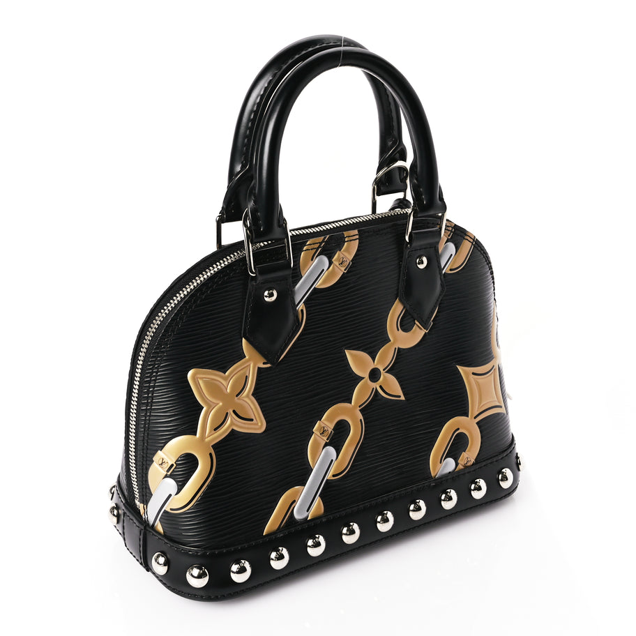 Louis Vuitton Epi Chain Flower Alma BB Black Image 2