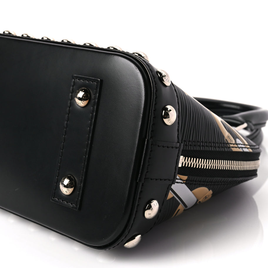 Louis Vuitton Epi Chain Flower Alma BB Black Image 7