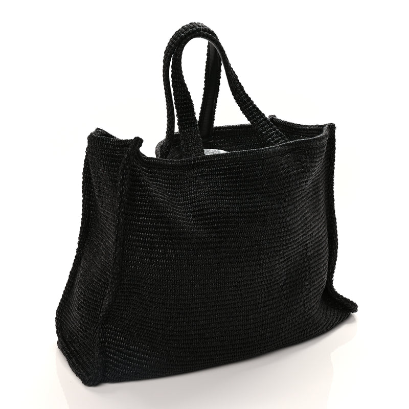  Givenchy Raffia Medium G Tote Black