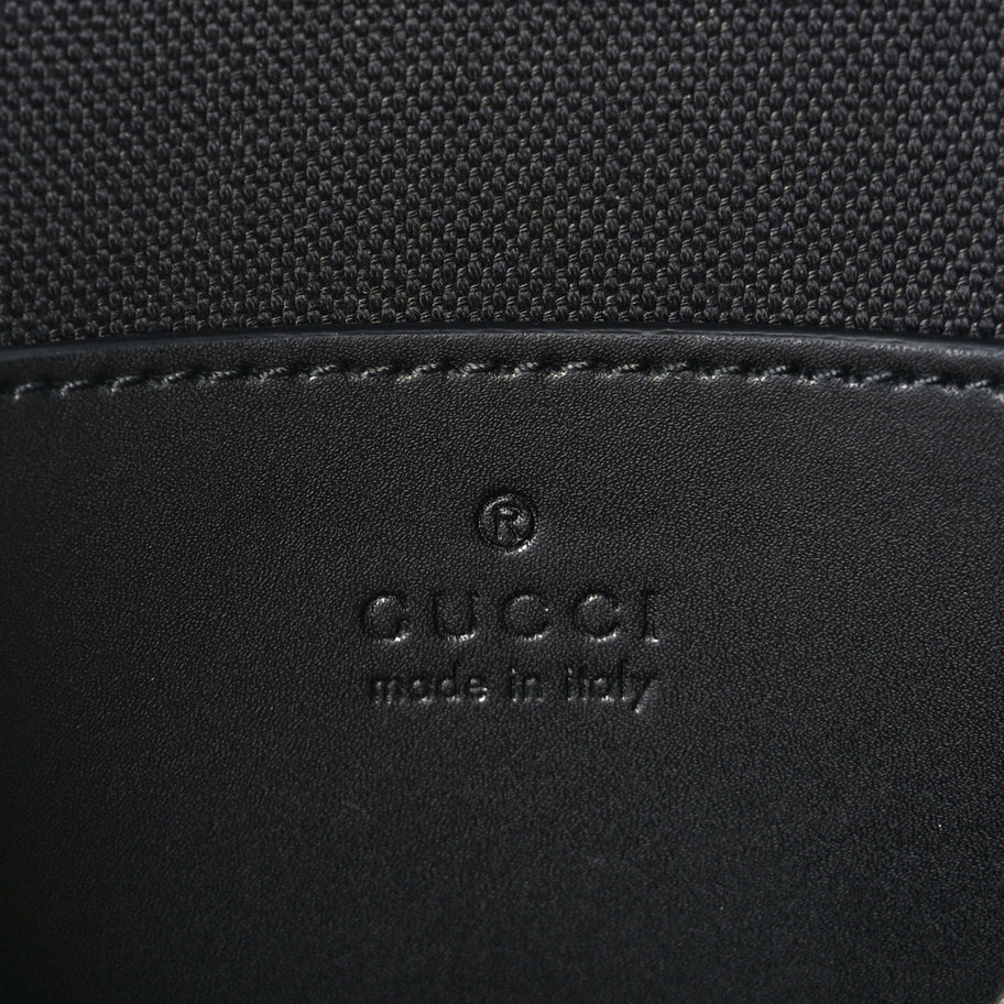 Gucci GG Supreme Monogram Web Small Flat Messenger Bag Black Grey Image 5