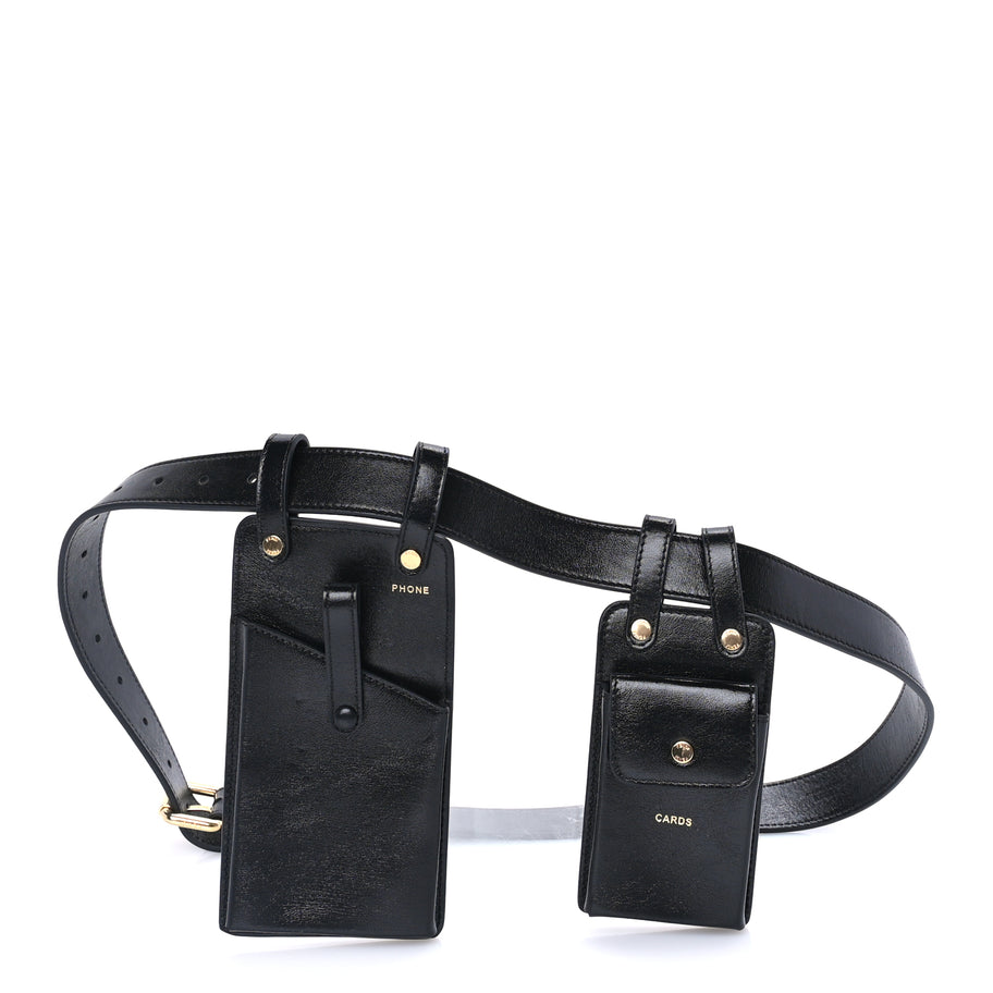 Fendi Vitello Glacier Utility Belt Pouch  Mogano Image 1