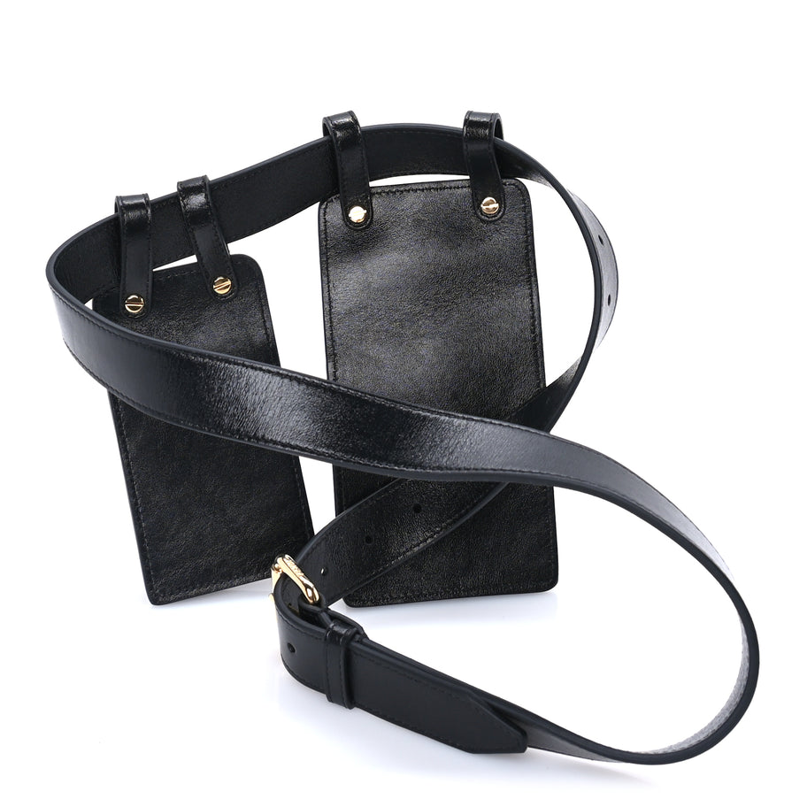 Fendi Vitello Glacier Utility Belt Pouch  Mogano Image 2