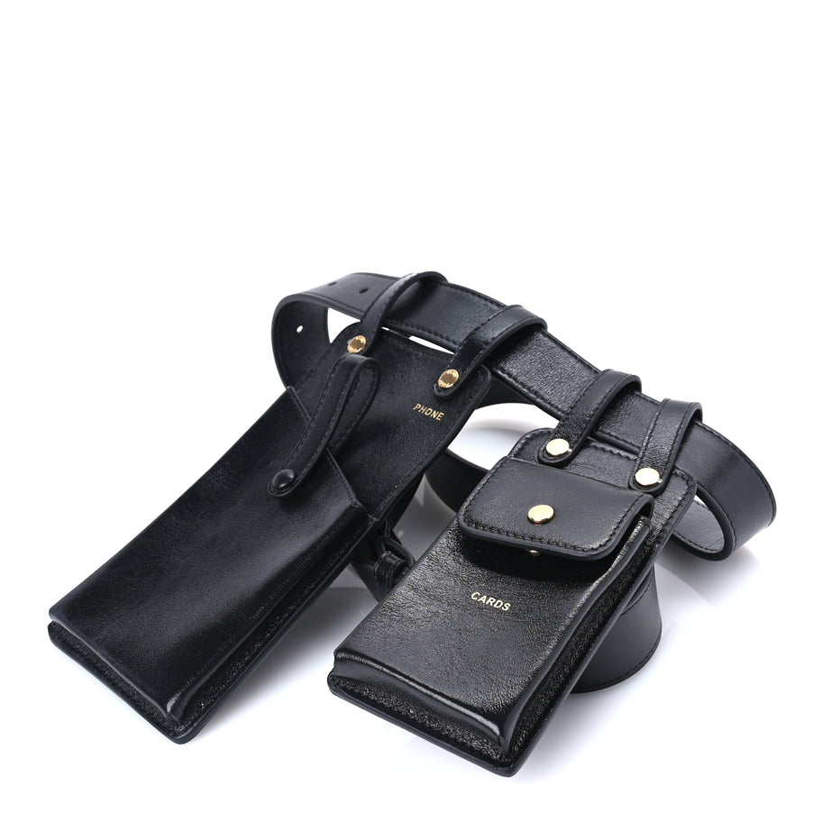 Fendi Vitello Glacier Utility Belt Pouch  Mogano Image 8
