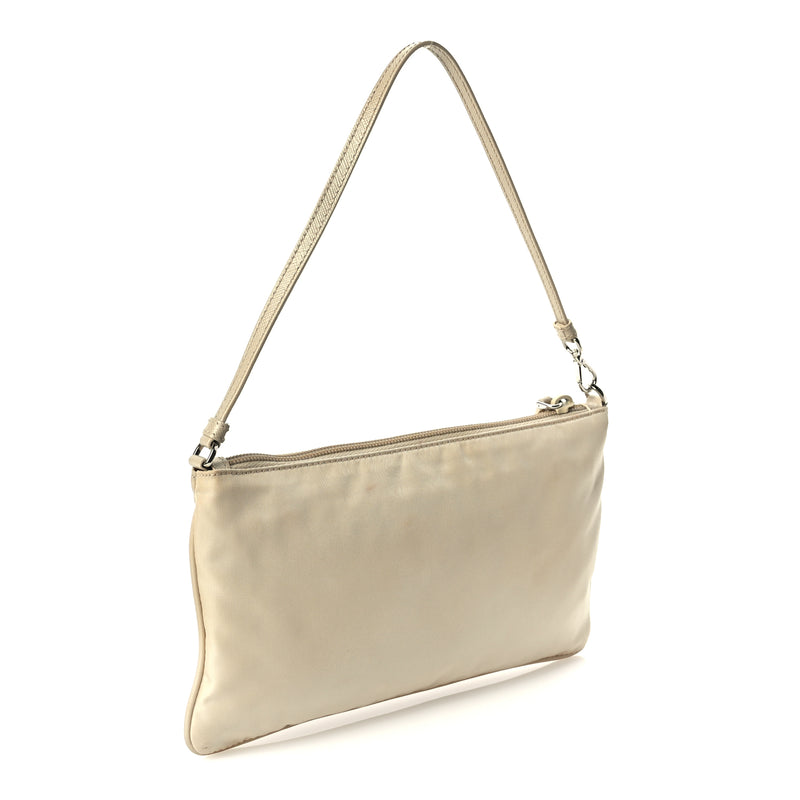  Prada Re-Nylon Vela Pouch Beige