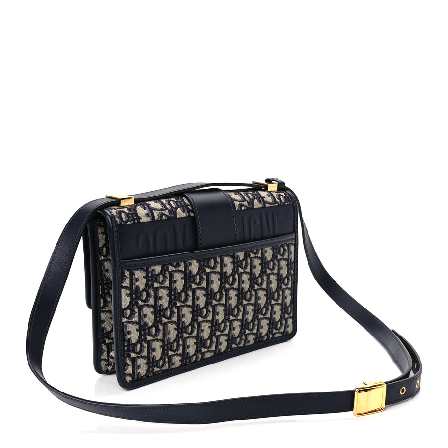 Christian Dior Oblique 30 Montaigne Flap Bag Blue Image 2