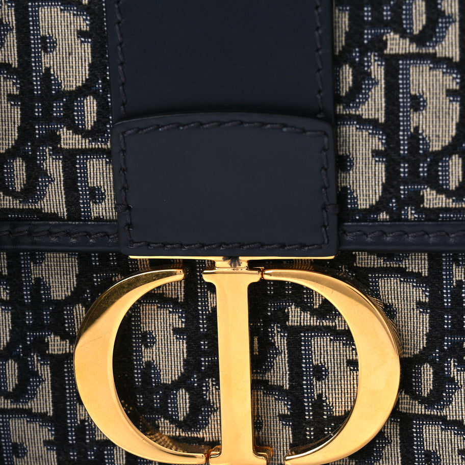 Christian Dior Oblique 30 Montaigne Flap Bag Blue Image 6