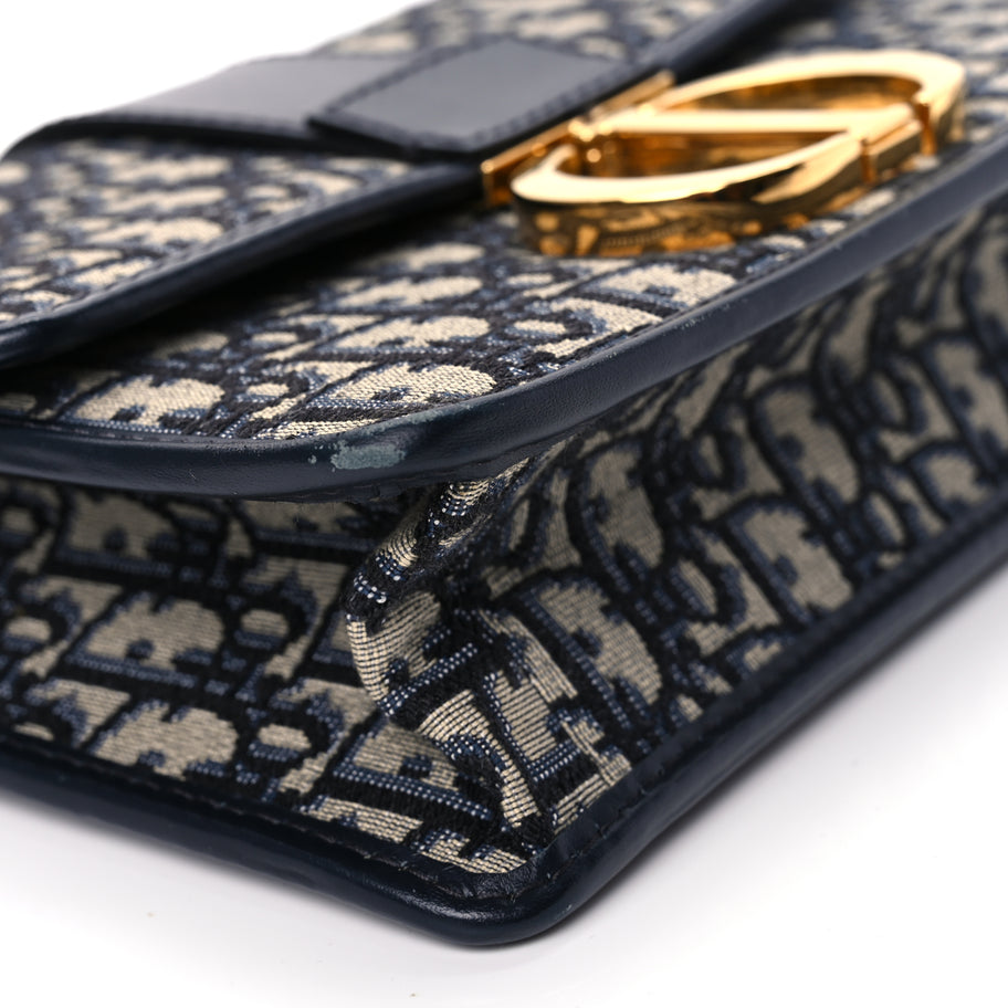 Christian Dior Oblique 30 Montaigne Flap Bag Blue Image 7