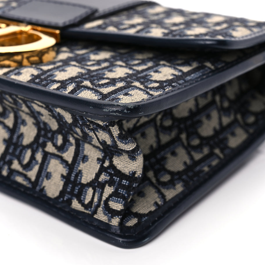 Christian Dior Oblique 30 Montaigne Flap Bag Blue Image 8