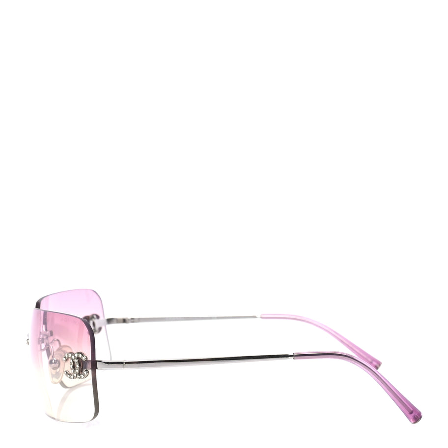 Chanel Metal Crystal CC Logo Sunglasses 4017-D Pink Image 3