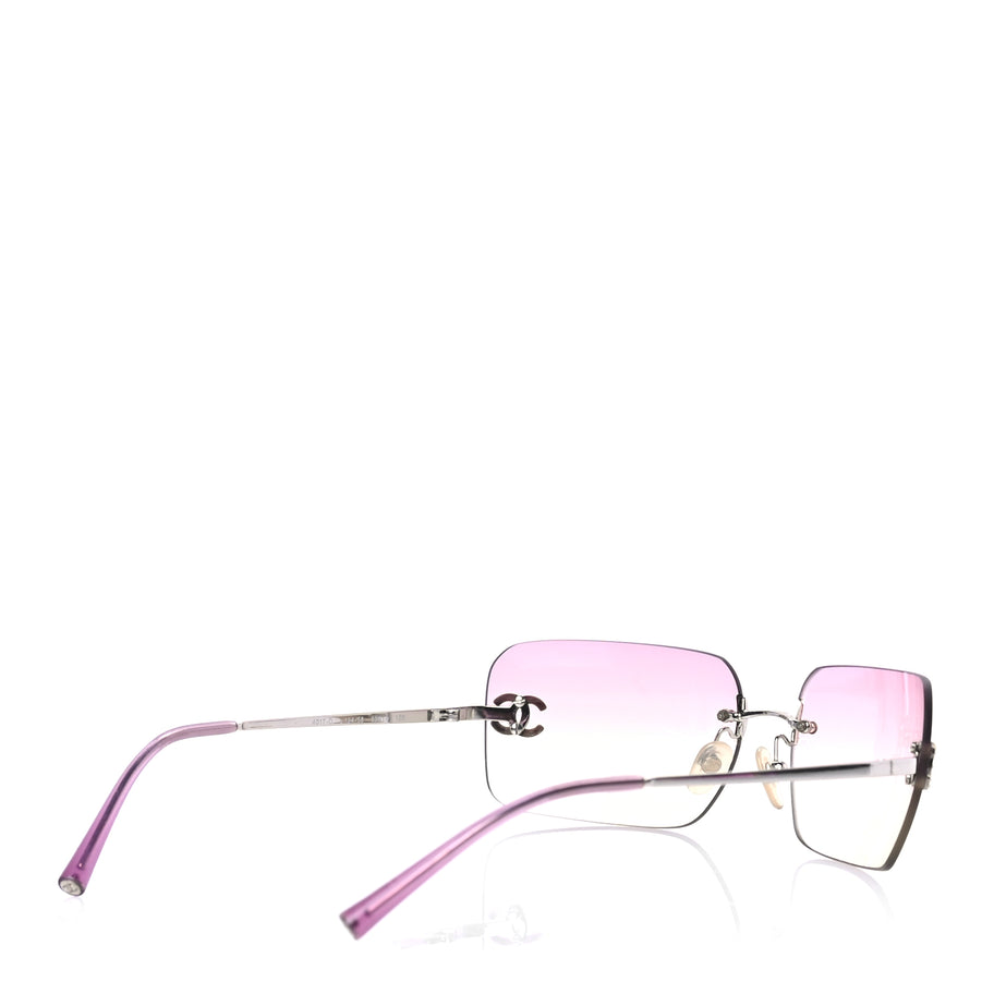 Chanel Metal Crystal CC Logo Sunglasses 4017-D Pink Image 4