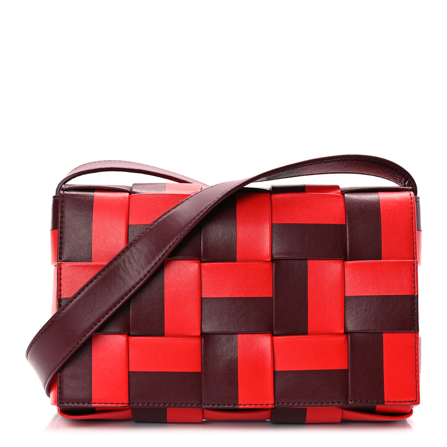 Bottega Veneta Lambskin Maxi Intrecciato Bicolor Cassette