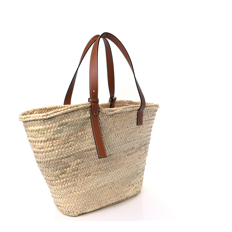  Loewe Raffia Large Basket Tote Bag Natural Tan