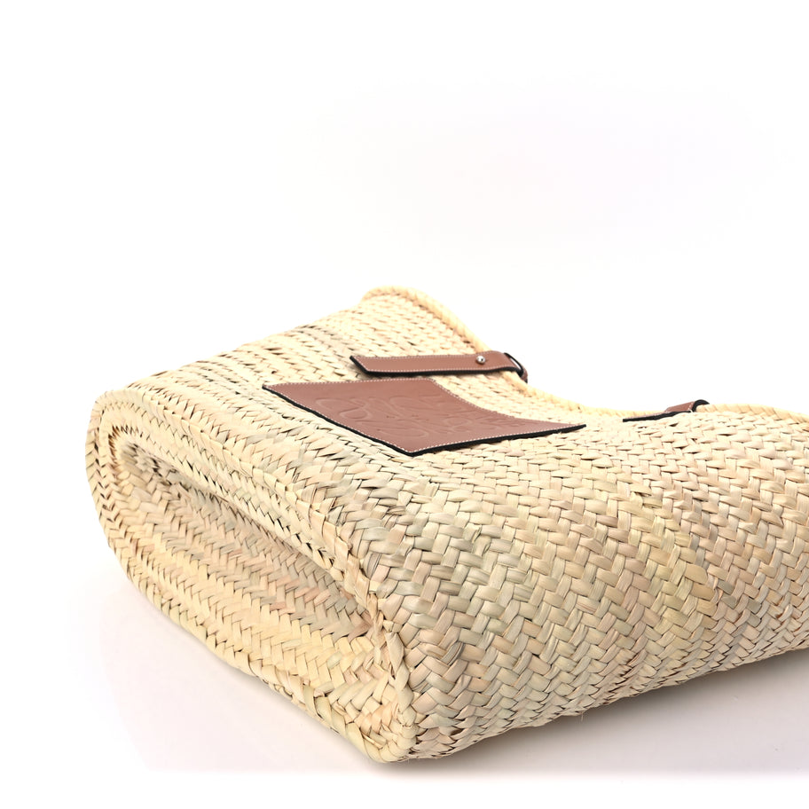 Loewe Raffia Large Basket Tote Bag Natural Tan Image 8
