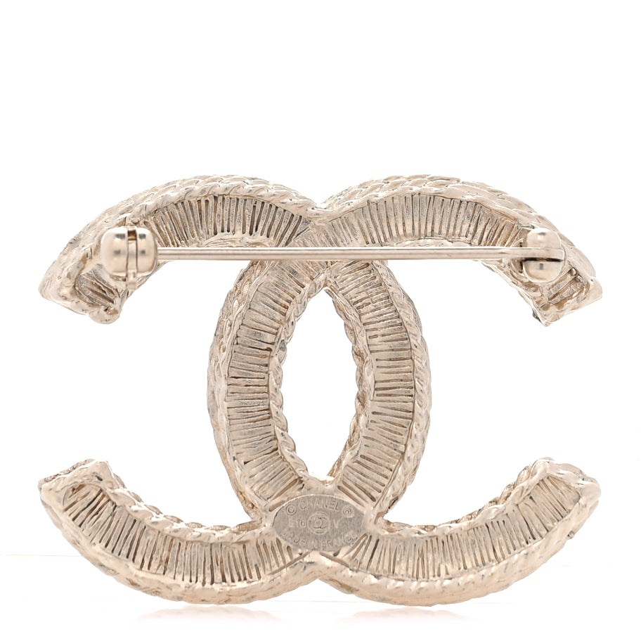 Chanel Pearl CC Brooch  Gold Image 3