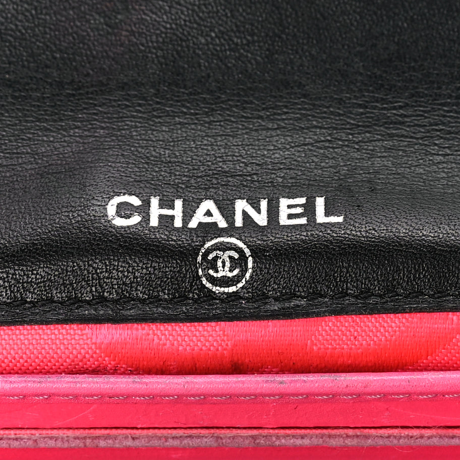 Chanel Calfskin Quilted Cambon Flap Wallet Black White Image 6