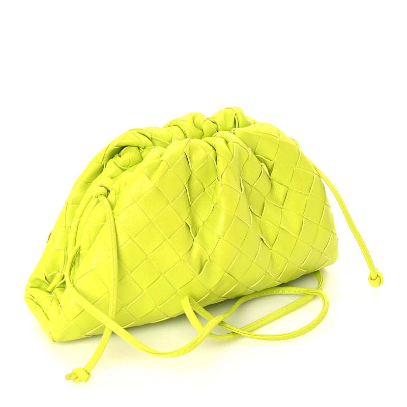  Bottega Veneta Nappa Intrecciato The Mini Pouch  Kiwi