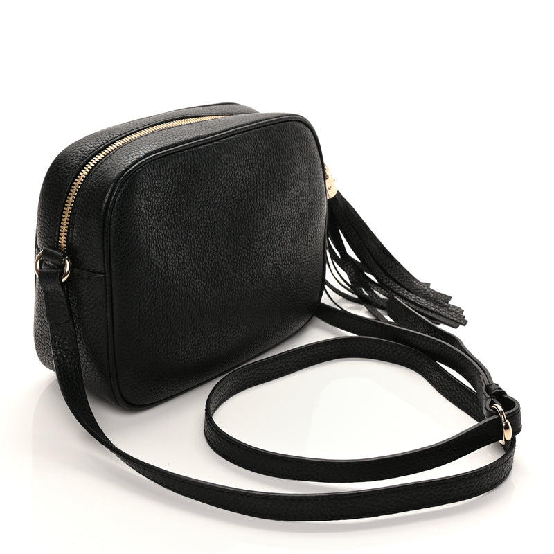  Gucci Pebbled Calfskin Small Soho Disco Bag Black