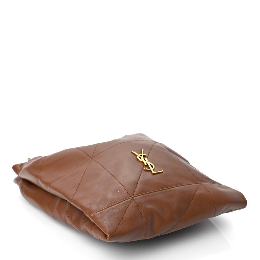 Saint Laurent Lambskin Matelasse Monogram Large Jamie 4.3 Pochon Light Fox Image 4