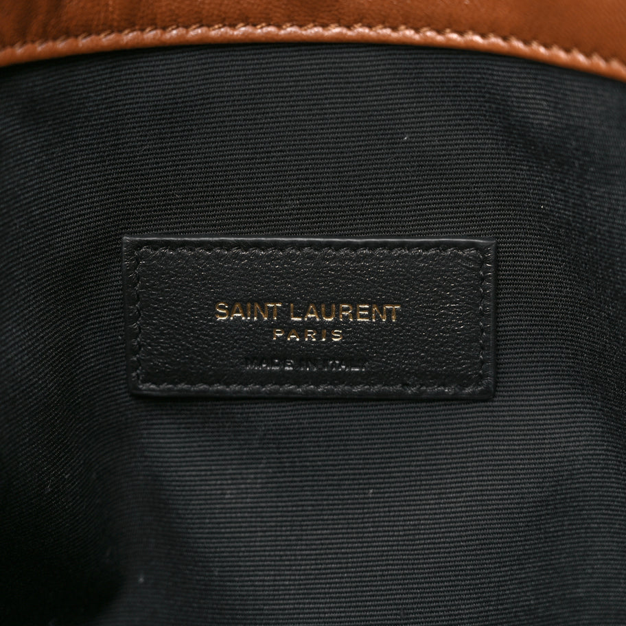 Saint Laurent Lambskin Matelasse Monogram Large Jamie 4.3 Pochon Light Fox Image 6
