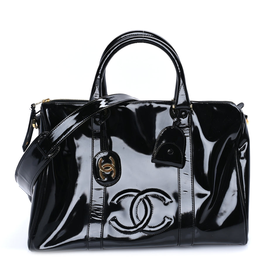 Chanel Patent Timeless CC Duffel Bag  Black Image 1