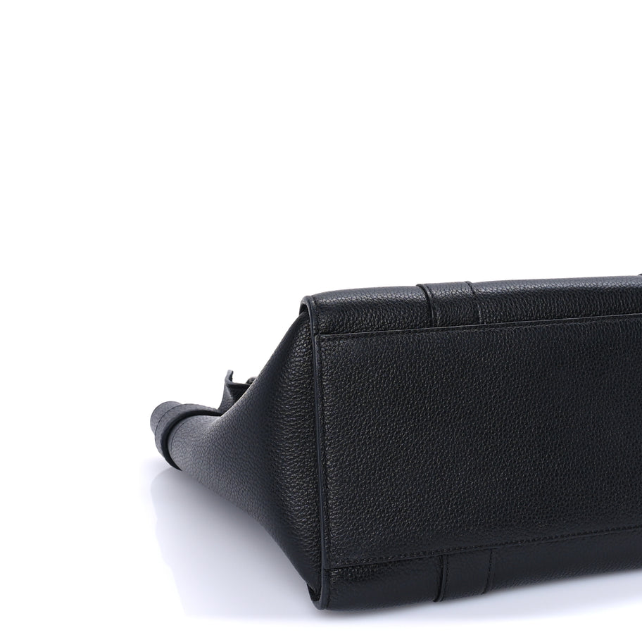 Mulberry Classic Grain Small Bayswater Zip Tote  Black Image 7